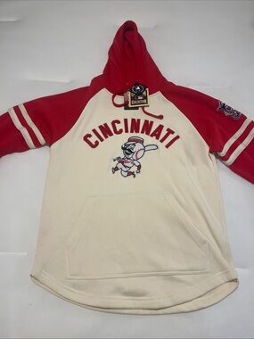 Cincinnati Reds MLB Baseball Pullover Hoodie Sz M COOPERSTOWN Collection